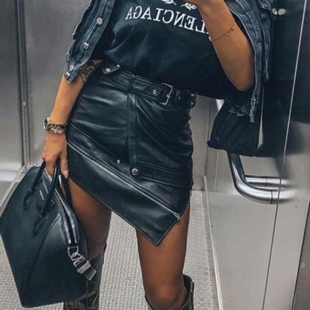 CATWALK COLLECTION Zachary Leather Skirt